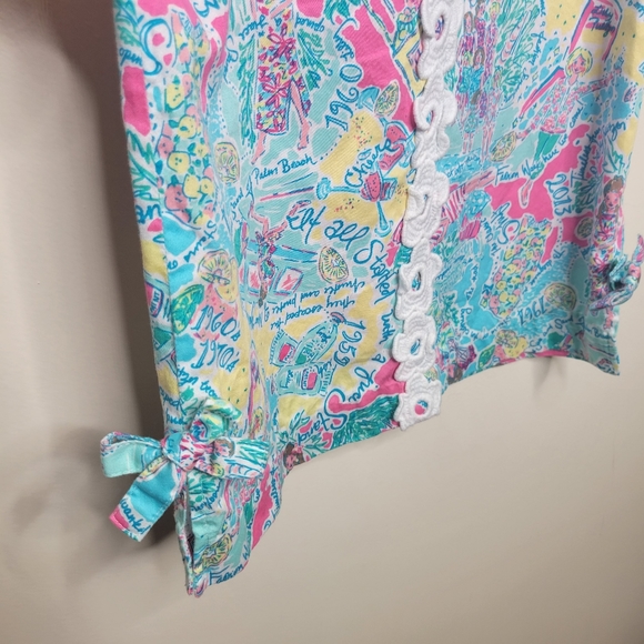 Lilly Pulitzer Shift Dress Girls 10 "In The Beginning" Print - Picture 5 of 6